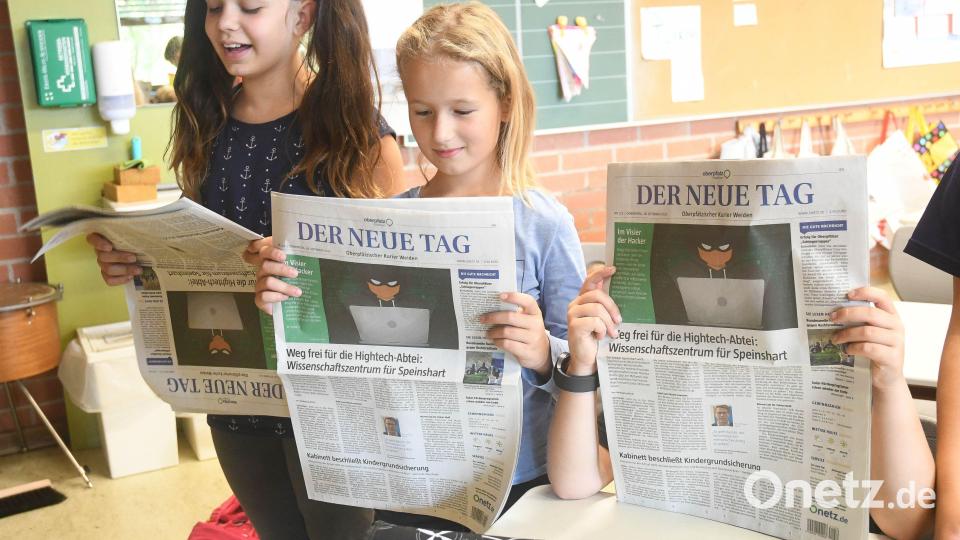 Das Projekt &quot;Zeitung macht Schule&quot; lehrt Schülern Medien- und Lesekompetenz. Bild: Gabi Schönberger