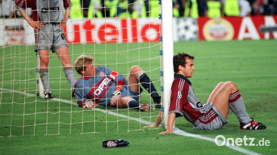 Eine der bittersten Niederlagen in der Vereinsgeschichte des FC Bayern: Die CL-Final-Pleite 1999 Bild: Albert Olive/dpa