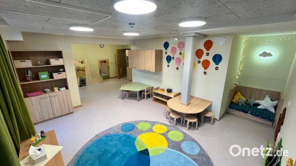 Bequem, bunt und vielfältig gestaltet sind die neuen Aufenthaltsräume in der Eslarner Kindertagesstätte. Bild: gz