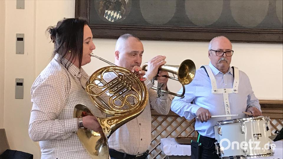 Das Steigerlied und das ungarische Pendant erklangen im großen Rathaussaal. Bild: mma