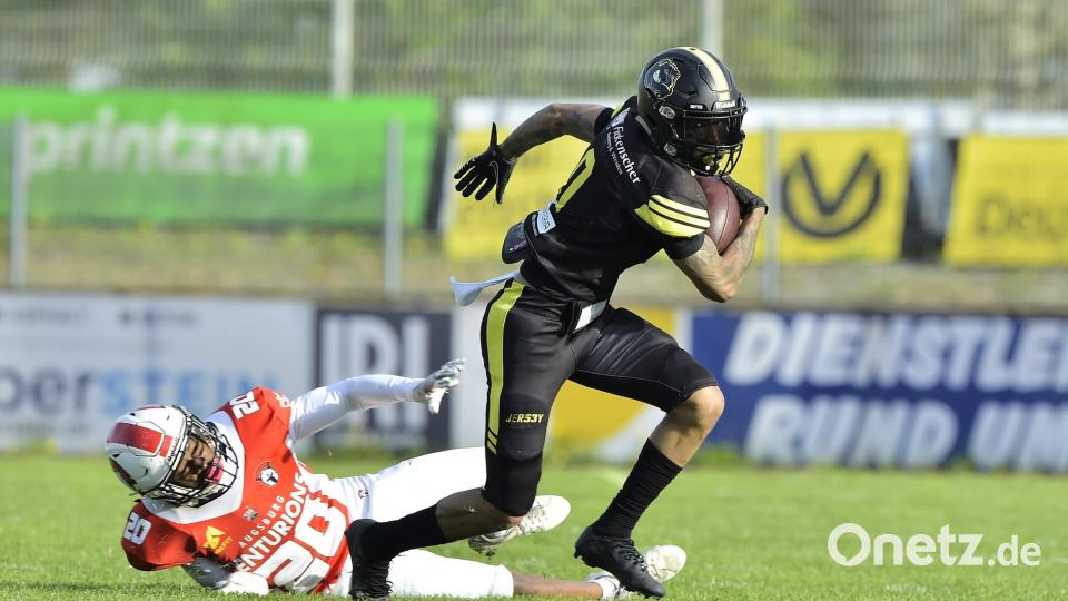 Bilder vom Spiel der Amberg Mad Bulldogs gegen die Augsburg Centurions. Bild: Hubert Ziegler