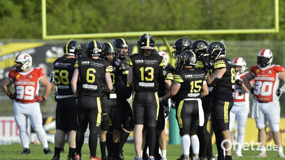 Bilder vom Spiel der Amberg Mad Bulldogs gegen die Augsburg Centurions. Bild: Hubert Ziegler