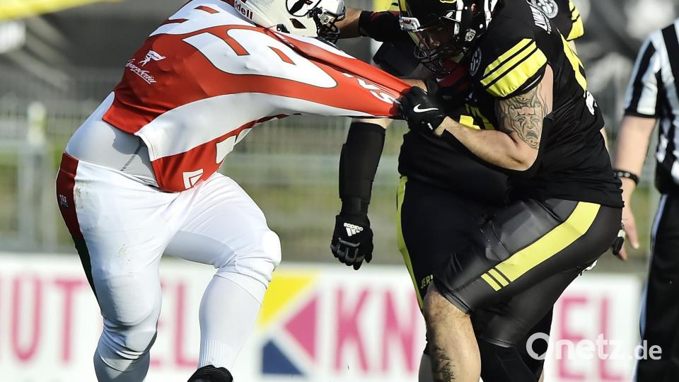 Bilder vom Spiel der Amberg Mad Bulldogs gegen die Augsburg Centurions. Bild: Hubert Ziegler