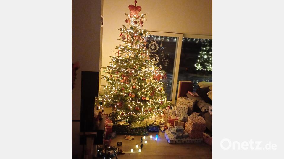 Ein wahrer Lichtblick: Der Baum von Julia und Christopher Mayer aus Luhe. Bild: Julia Mayer