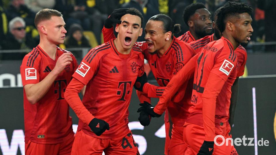 Bei Spielern wie Joshua Kimmich (l), Jamal Musiala (M) und Leroy Sané ist die Bayern-Zukunft offen. Selbiges gilt für Alphonso Davies und Kingsley Coman. Bild: Federico Gambarini/dpa