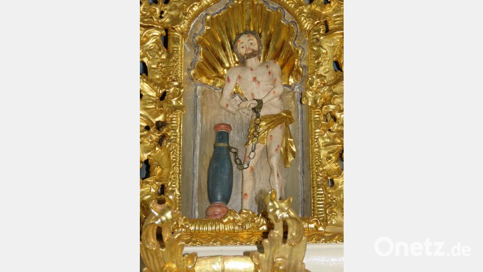 Das Bild des gegeißelten Heilands am Altar. Bild: ubb