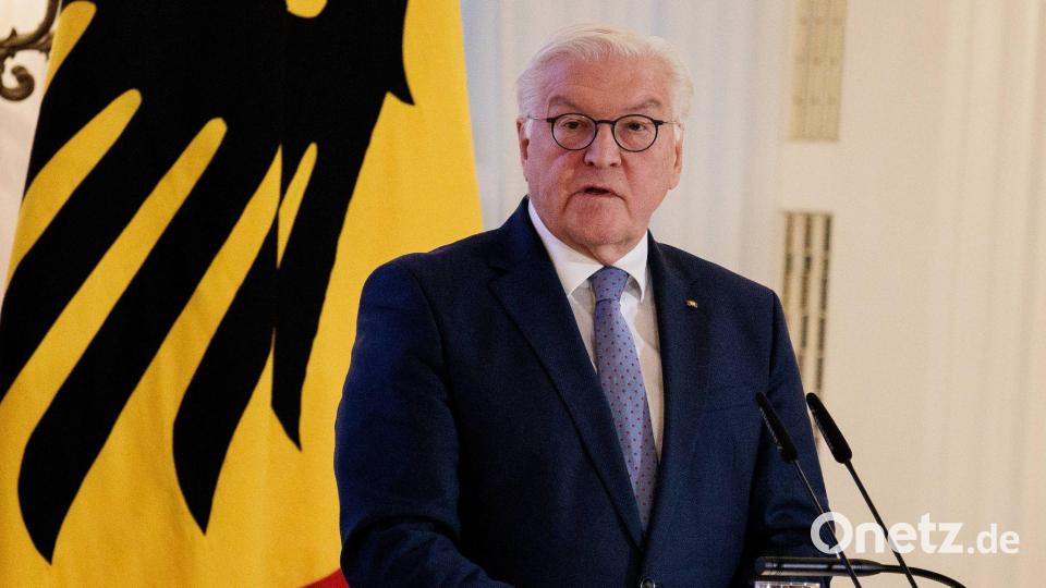 Bundespräsident Steinmeier gibt seine Entscheidung zur Auflösung des Bundestags bekannt. Archivbild: Carsten Koall/dpa