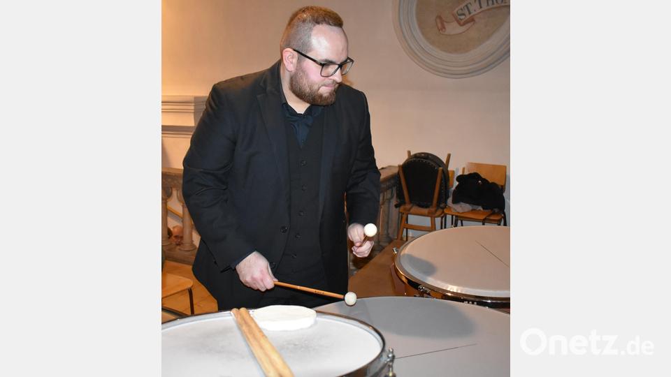 Bernhard Stahl schlug die Pauke. Bild: rgr