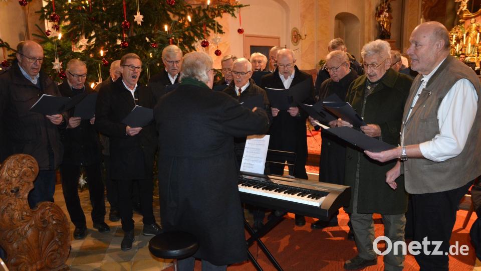 Der Männergesangverein Bad Neualbenreuth mit Chorleiter Franz Danhauser. Bild: jr