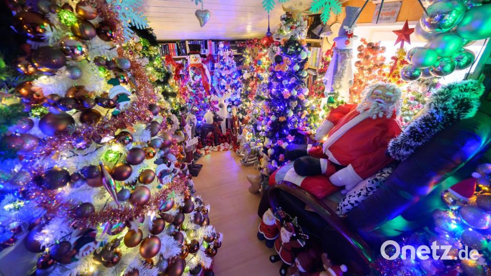 Hunderte Weihnachtsbäume finden in einem Haus in Niedersachsen Platz. Bild: Julian Stratenschulte/dpa