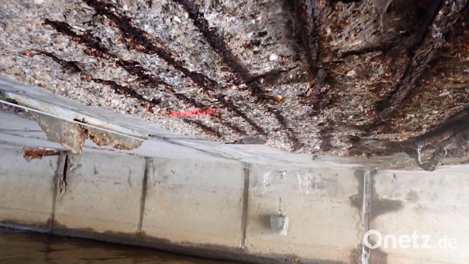 Detailaufnahme der maroden Brücke. Bild: Staatliches Bauamt Amberg-Sulzbach/exb