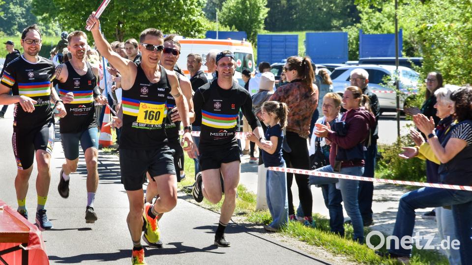 Die Pedalritter Birgland liefen vor heimischem Publikum in Schwend auf Platz drei ins Ziel. Bild: Stephan Huber