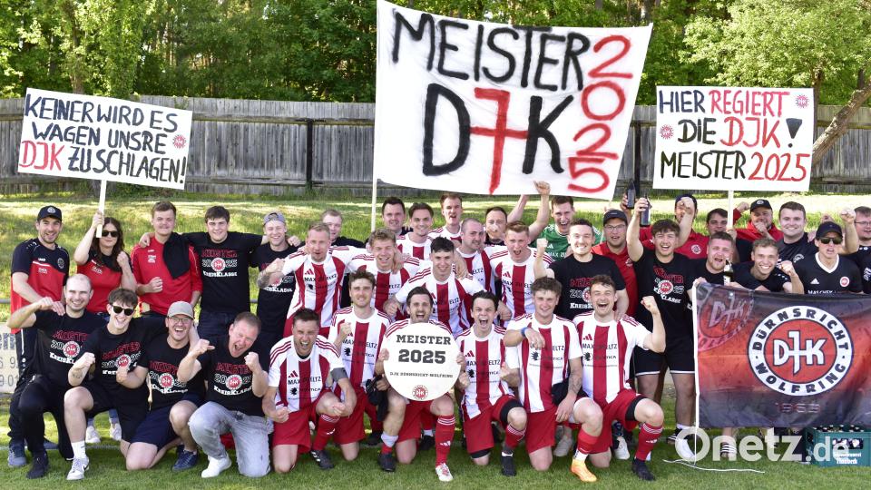 Die DJK Dürnsricht ist Meister der Kreisklasse Nord im Fußballkreis Schwandorf/Cham. Bild: ham