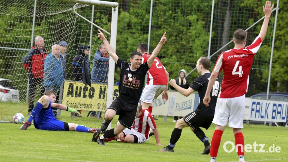 Hier jubelt Elias Grünwald noch für Hirschau. Nächste Saison spielt er bei Upo. Archivbild: Hubert Ziegler