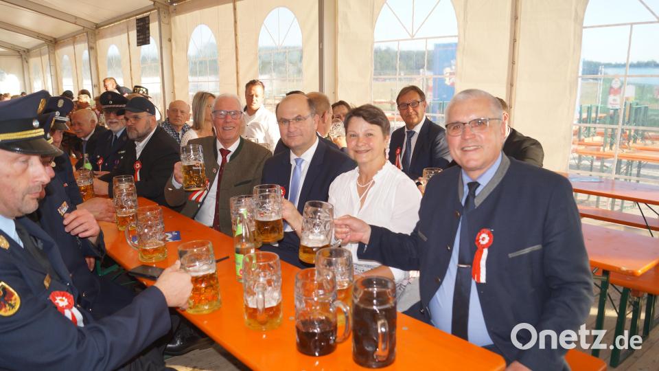 Finanzminister Albert Füracker fühlte sich sichtlich wohl in Weihern. Bild: slh