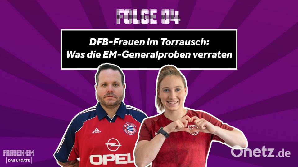 Thomas Webel und Alexandra Maul sprechen über die 10 Tore der DFB-Frauen und die anstehende EM. Bild: Marina Gube