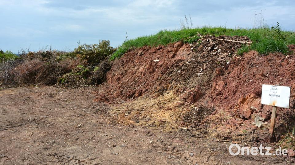 Laub- und Grünabfälle werden in den Deponie Neuenreuth gesammelt, ehe diese zur Weiterverwertung gelangen. Bild: jr