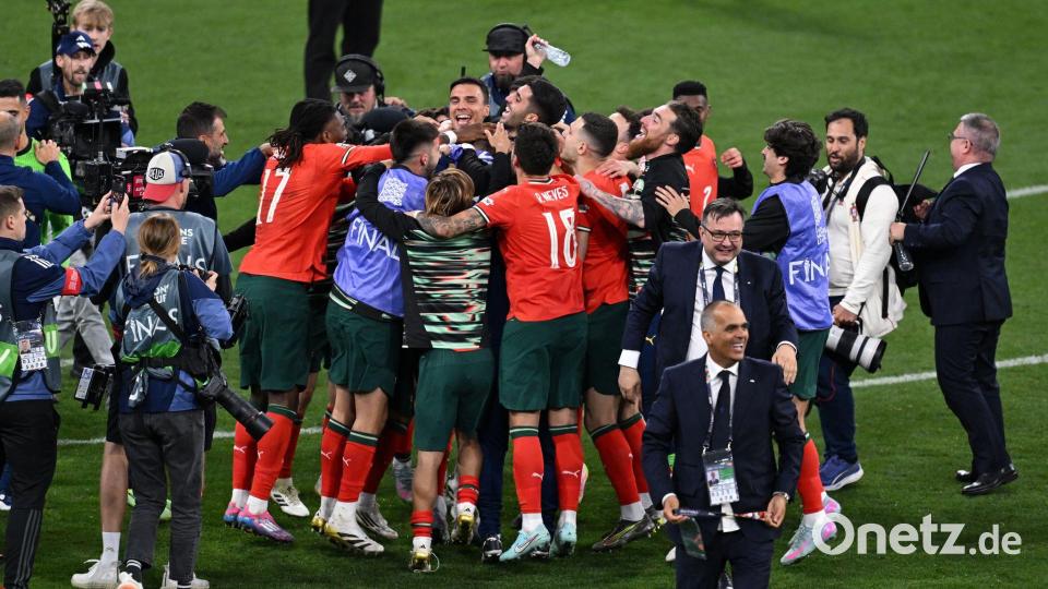 Jubel: Portugal ist nun Rekordsieger. Bild: Sven Hoppe/dpa