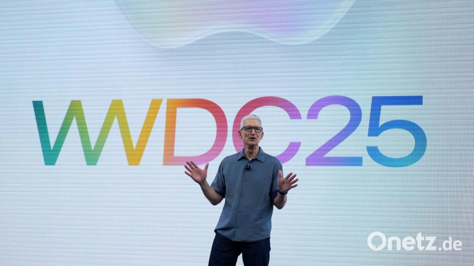 Apple-Chef Tim Cook begrüßte die Teilnehmer der WWDC mit einer kurzen Ansprache. Die Neuigkeiten stellte der Konzern wieder mit einem Video vor. Bild: Jeff Chiu/AP/dpa