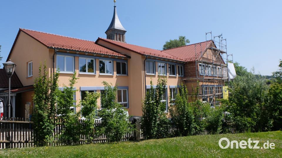 Bald sollen die Umbauarbeiten am Kindergarten „Unterm Regenbogen“ in Floß abgeschlossen sein. Bild: Fred Lehner