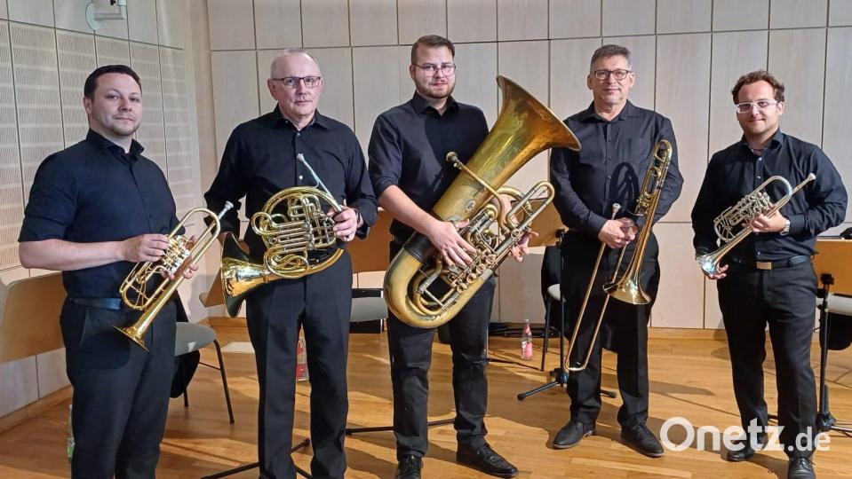 Das Nordoberpfalz-Brass-Ensemble spielt am 26. Juli bei den Wurzer Sommerkonzerten. Bild: Nopf Brass/exb