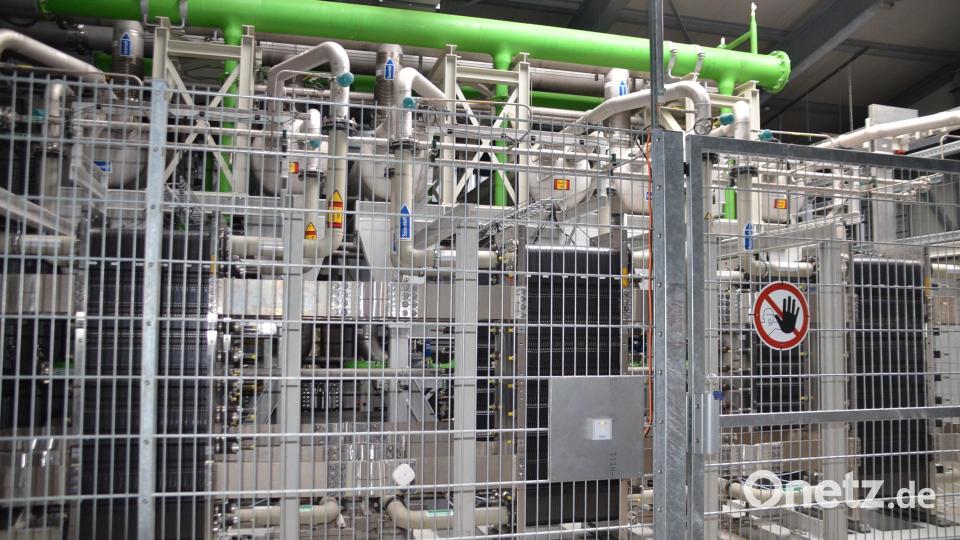 Speichersdorf will sich energietechnisch Aufstellen für die Zukunft. Auch die Wasserstoffgewinnung durch Elektrolyse (wie hier bei der Zenob in Wunsiedel) wird in Speichersdorf in Erwägung gezogen. Bild: ak