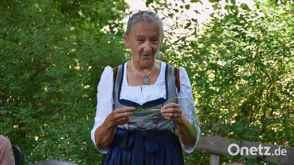 Kräuterführerin Johanna Eisner hat sich auf die Naturheilkunde der Äbtissin Hildegard von Bingen spezialisiert. Bild: ubb