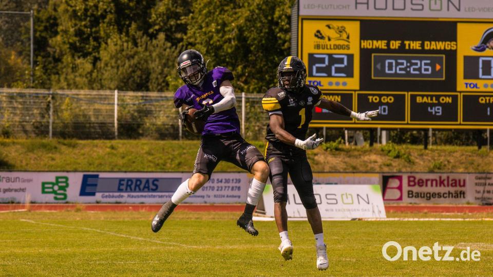 Szenen vom 66:7-Heimsieg der Amberg Mad Bulldogs gegen die Passau Pirates am 20. Juli 2025. Bild: Philipp Ponader
