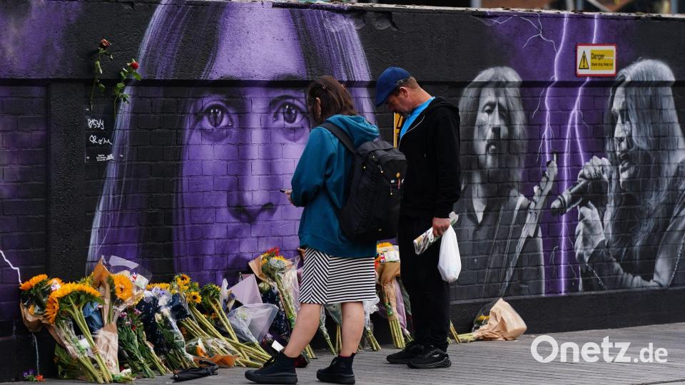 Die „Sabbath Wall“ in Birmingham war erst kurz vor dem letzten Konzert enthüllt worden. Bild: Jacob King/PA Wire/dpa