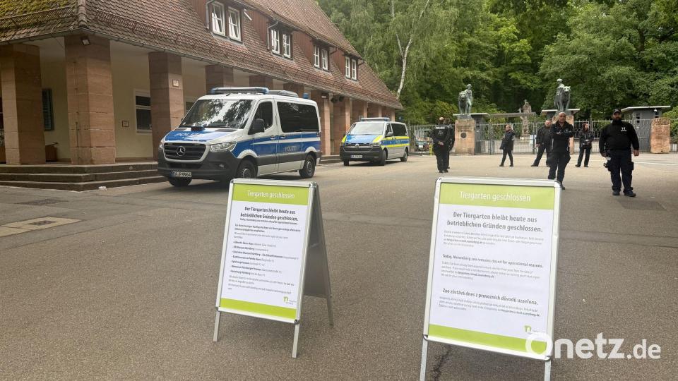 Mehrere Polizeikräfte waren am Tiergarten im Einsatz Bild: Irena Güttel/dpa