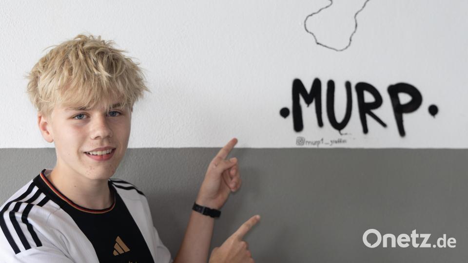 „MURP“ – so nennt sich Matti Sumbeck als Künstler. Vielleicht wird man von ihm noch hören – oder seine Werke irgendwo sehen. Bild: Roland Wellenhoefer