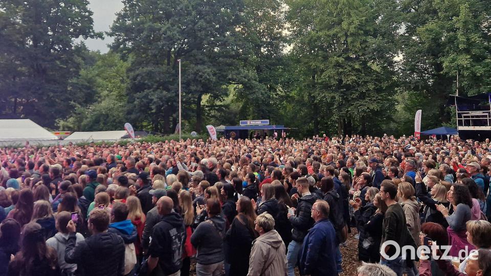 So gab es den Schlosspark noch nie. 2500 Fans mit Begeisterung für ihr musikalisches Idol. Bild: mab