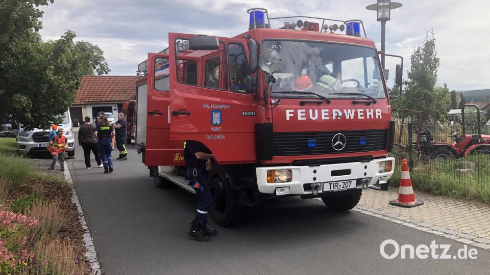 Die Freiwillige Feuerwehr Fuchsmühl beteiligte sich mit Rundfahrten für die Kinder. Bild: wro