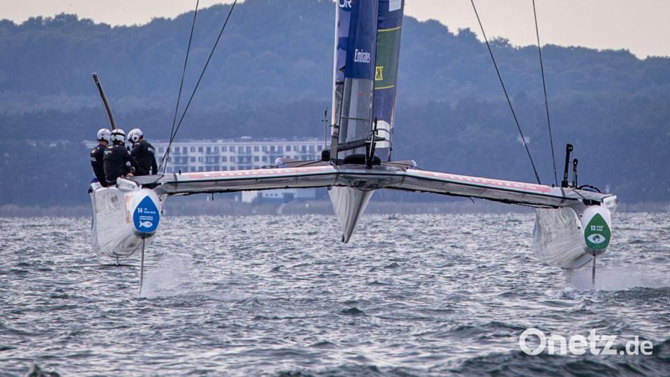 Erstmals in Deutschland: Die internationale Rennserie SailGP. Bild: Jens Büttner/dpa