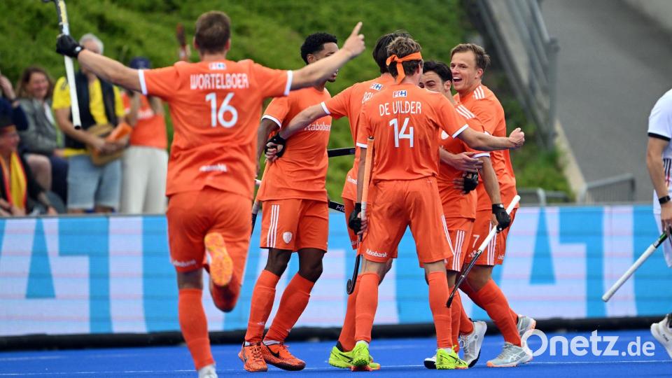Reyenga traf zum 1:0 für die Niederlande. Bild: Federico Gambarini/dpa