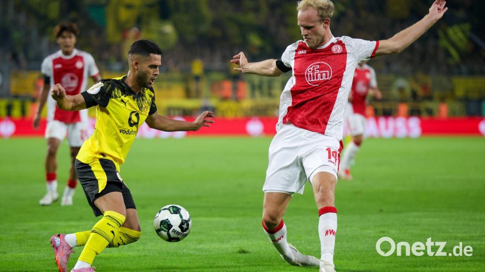 Essen gegen den BVB war lange ein Duell auf Augenhöhe. Bild: Christoph Reichwein/dpa