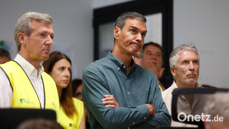 Am Dienstag wurde Spaniens Regierungschef Pedro Sánchez in der Brandregion der Extremadura erwartet. Bild: Carlos Castro/EUROPA PRESS/dpa