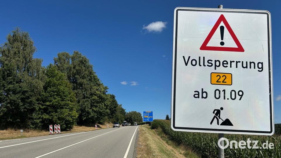 Die B 22 wird ab 1. September zwischen Wieselrieth und Bernrieth inklusive der Anschlussstelle Leuchtenberg der Autobahn A 6 gesperrt. Bild: ihl
