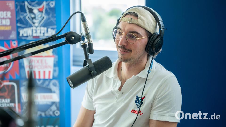 Simon Heidenreich zu Gast im &quot;Powerplay&quot;-Podcast. Bild: Marina Gube