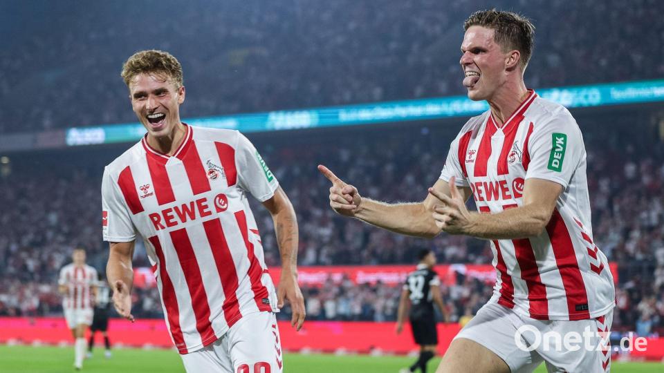 Kölns Marius Bülter bejubelt sein Tor zum 2:0. Bild: Revierfoto/dpa