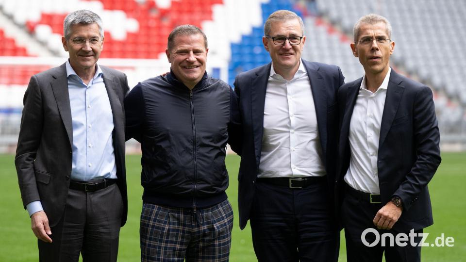 In dieser Form ist die Führung des FC Bayern nicht mehr lange zusammen, Michael Diederich (r.) verlässt den Club bald. Bild: Sven Hoppe/dpa