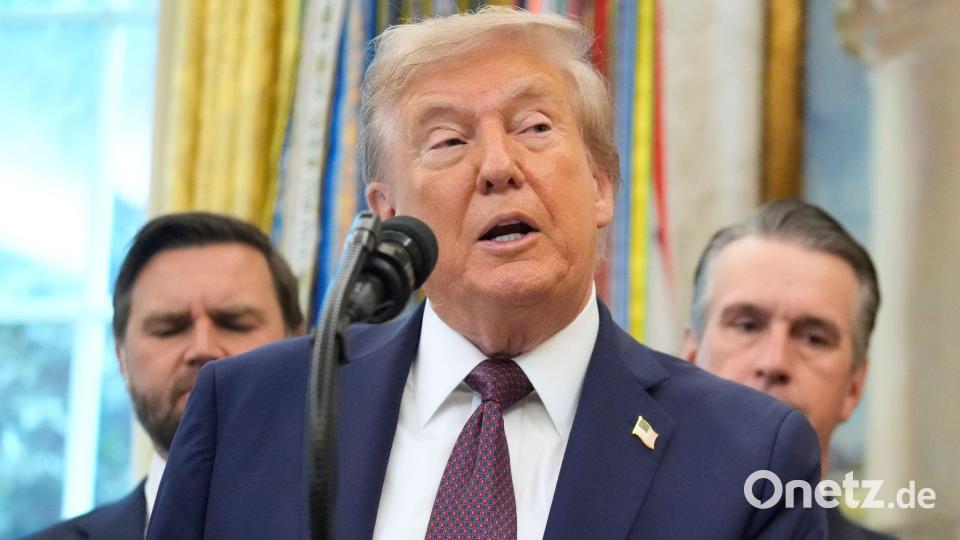 „Ich bin kein Diktator“, sagt Trump über sich selbst. (Archivfoto) Bild: Mark Schiefelbein/AP/dpa