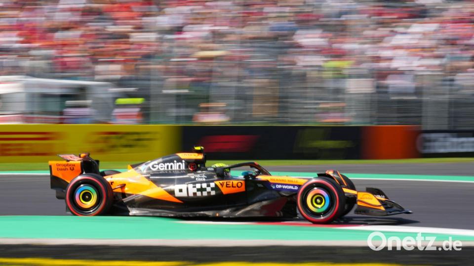 Nach seinem Defekt am McLaren in Zandvoort ist Norris voll in Fahrt. Bild: Antonio Calanni/AP/dpa