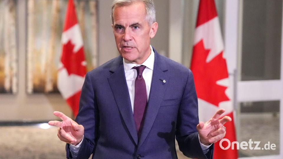 Kanadas Premierminister Mark Carney spricht während einer Pressekonferenz bei der Kabinettsklausur der Liberalen. (zu dpa: «Toronto feiert 50 Jahre TIFF mit Weltstars und Premieren») Bild: Chris Young