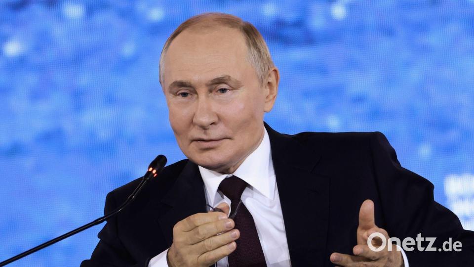 Kremlchef Wladimir Putin lehnt Truppen aus Nato-Staaten in der Ukraine kategorisch ab. Bild: Stepan Pugachev/Roscongress Foundation/AP/dpa
