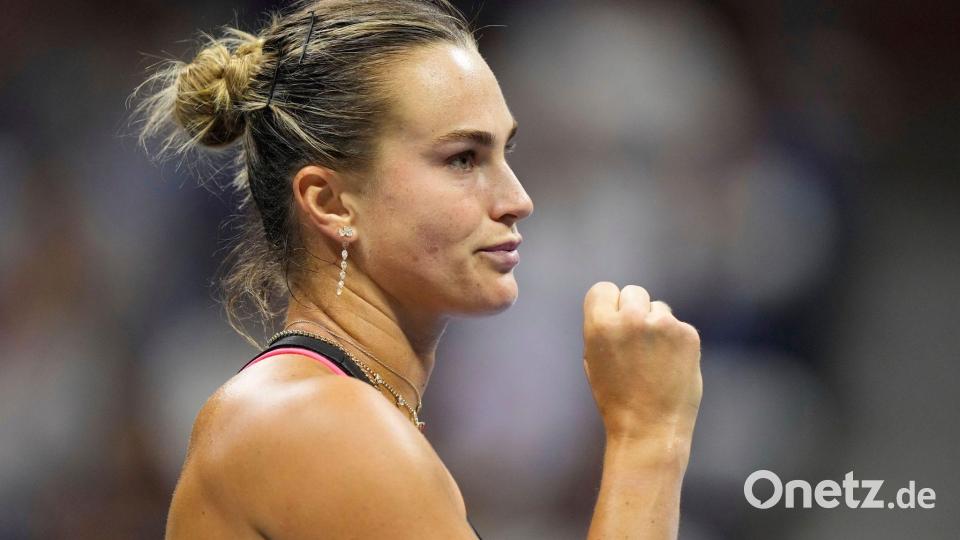 Aryna Sabalenka steht zum dritten Mal nacheinander im Endspiel der US Open. Bild: Frank Franklin/AP/dpa