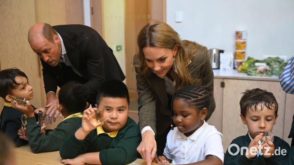 Gemeinsam mit Prinz William besuchte Kate eine Schulklasse im Natural History Museum. Bild: Eddie Mulholland/Pool Daily Telegraph/AP/dpa