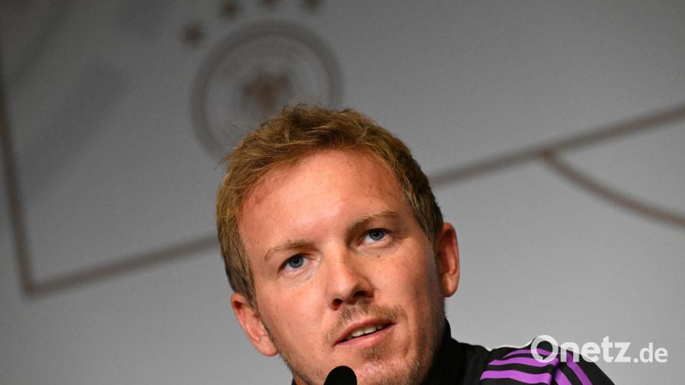 Job-Sorgen? Nein, sagt Julian Nagelsmann. Bild: Federico Gambarini/dpa