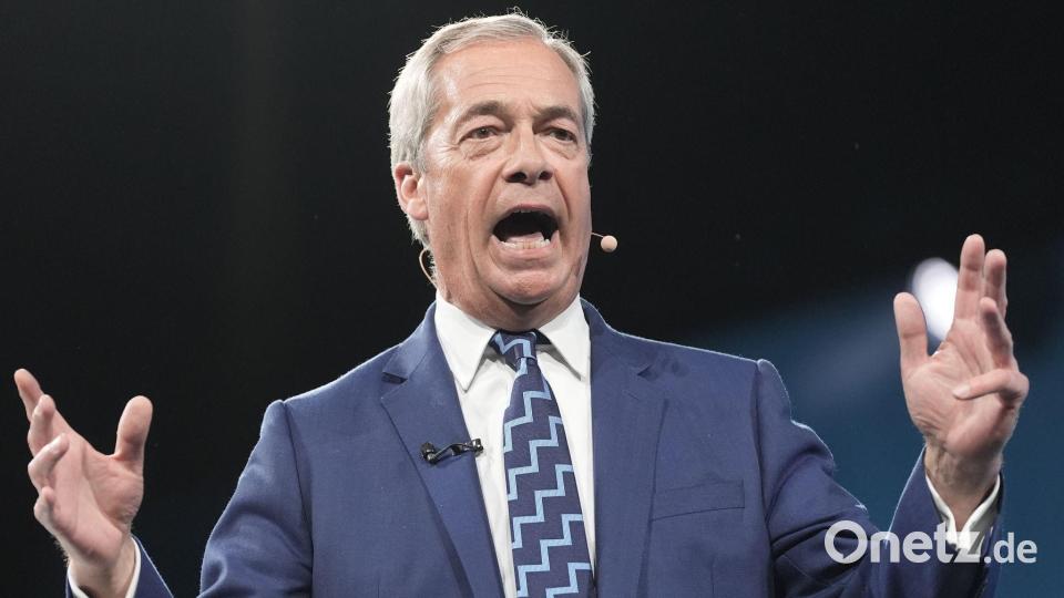 Nigel Farage will Premierminister des Vereinigten Königreichs werden. Bild: Stefan Rousseau/PA Wire/dpa