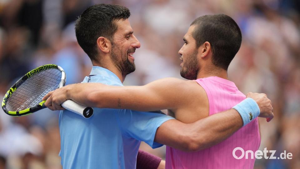 Novak Djokovic konnte Carlos Alcaraz im Halbfinale der US Open nicht aufhalten. Bild: Seth Wenig/AP/dpa